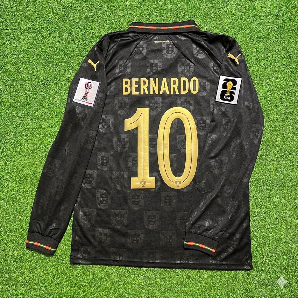 Portugal National Team World Cup 2026 Bernardo Silva Long Sleeve Home Football Soccer Kit Jersey