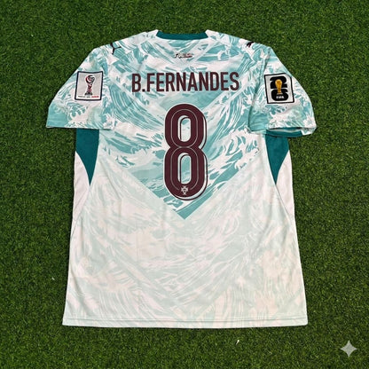 Portugal National Team World Cup 2026 Bruno Fernandes Away White Football Soccer Kit Jersey
