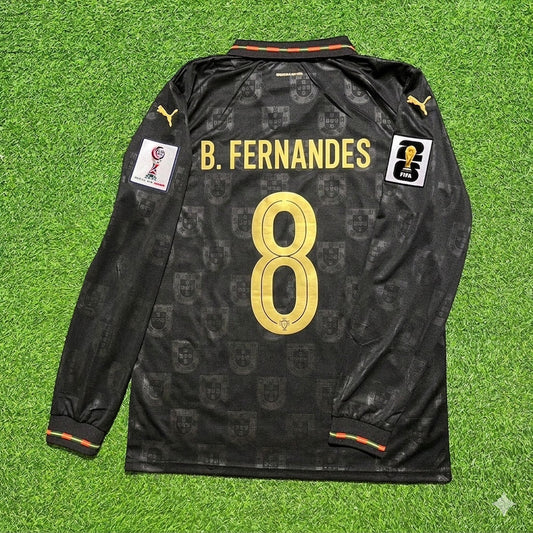 Portugal National Team World Cup 2026 Bruno Fernandes Long Sleeve Home Football Soccer Kit Jersey