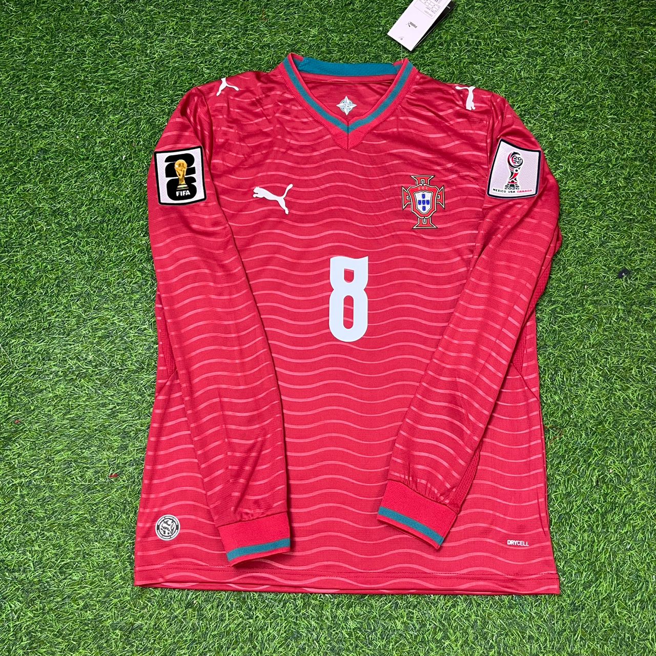 Portugal National Team World Cup 2026 Bruno Fernandes Long Sleeve Home Football Soccer Kit Jersey