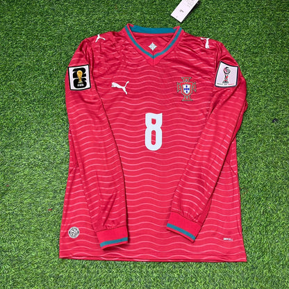 Portugal National Team World Cup 2026 Bruno Fernandes Long Sleeve Home Football Soccer Kit Jersey