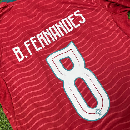 Portugal National Team World Cup 2026 Bruno Fernandes Long Sleeve Home Football Soccer Kit Jersey