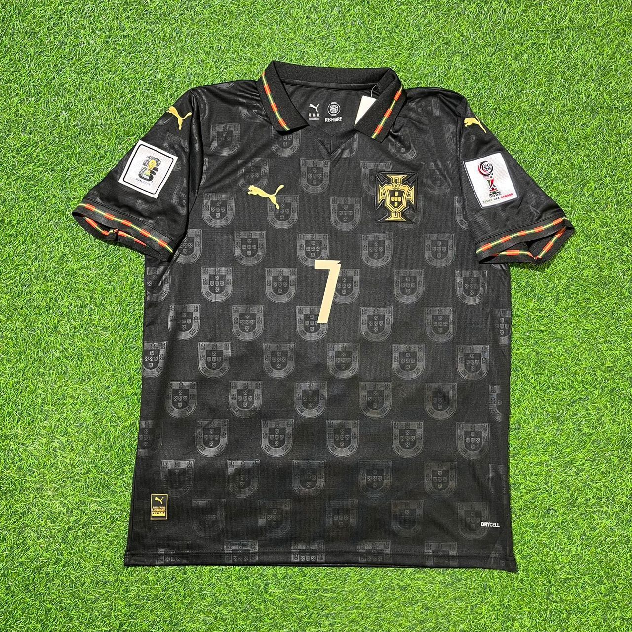 Portugal National Team World Cup 2026 Cristiano Ronaldo Black Football Soccer Kit Jersey