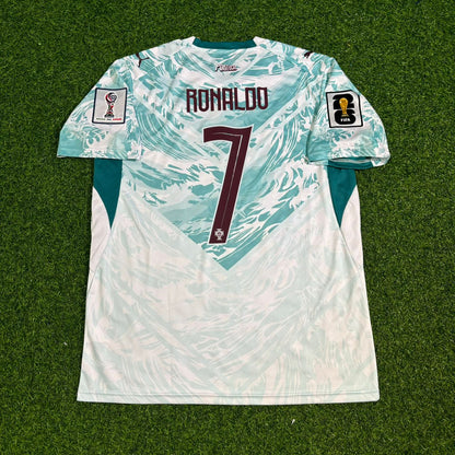 Portugal National Team World Cup 2026 Cristiano Ronaldo Away White Football Soccer Kit Jersey