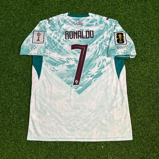 Portugal National Team World Cup 2026 Cristiano Ronaldo Away White Football Soccer Kit Jersey