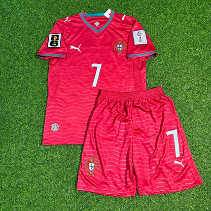 Portugal National Team World Cup 2026 Cristiano Ronaldo Home Red Football Soccer Kit Jersey