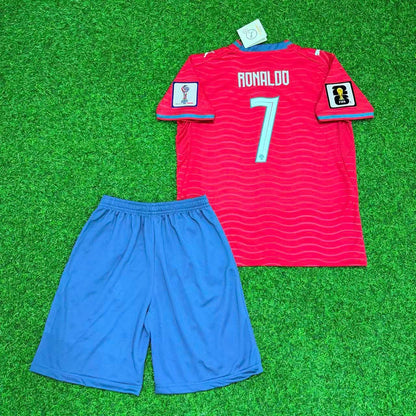 Portugal National Team World Cup 2026 Cristiano Ronaldo Home Red Football Soccer Kit Jersey