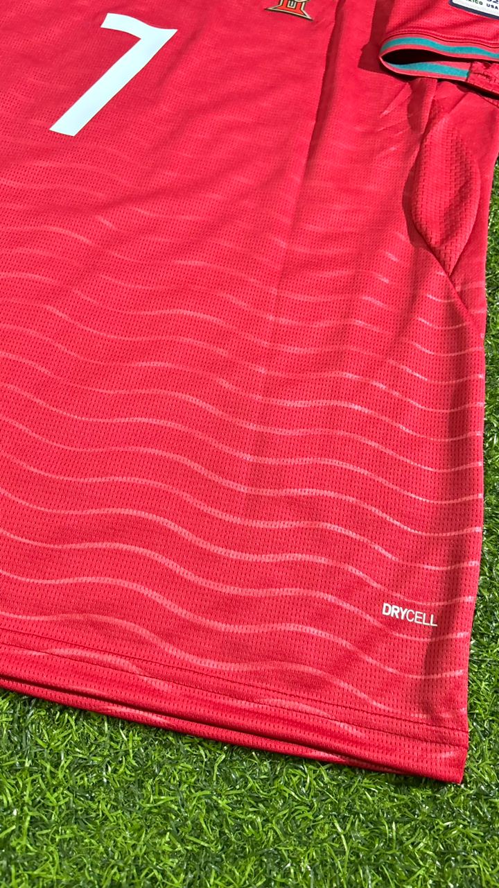 Portugal Nationalmannschaft Weltmeisterschaft 2026 Cristiano Ronaldo Heim-Trikot Rot Fußball Trikot
