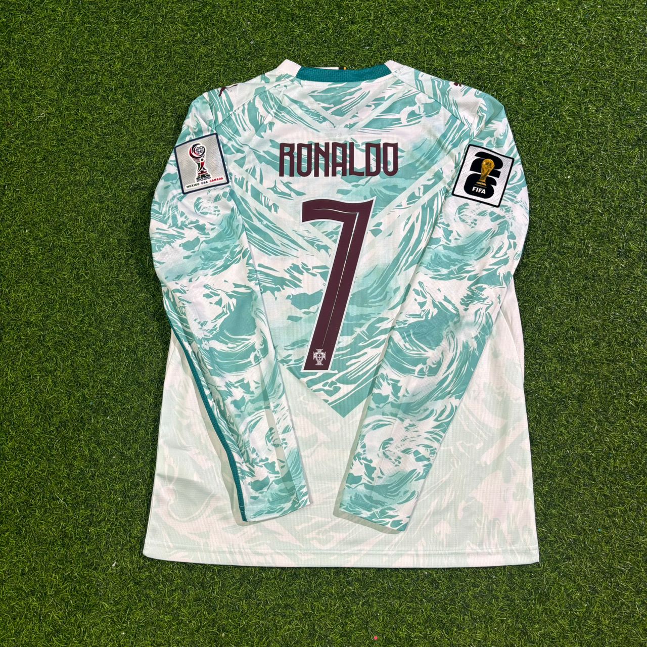 Portugal National Team World Cup 2026 Cristiano Ronaldo Long Sleeve Away Football Soccer Kit Jersey