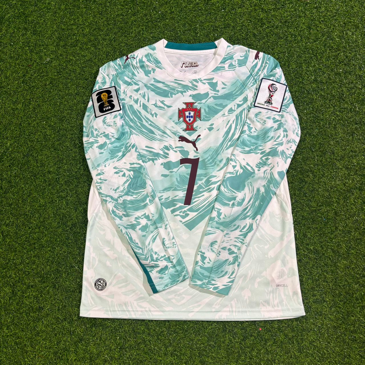 Portugal National Team World Cup 2026 Cristiano Ronaldo Long Sleeve Away Football Soccer Kit Jersey