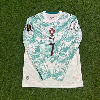 Portugal National Team World Cup 2026 Cristiano Ronaldo Long Sleeve Away Football Soccer Kit Jersey