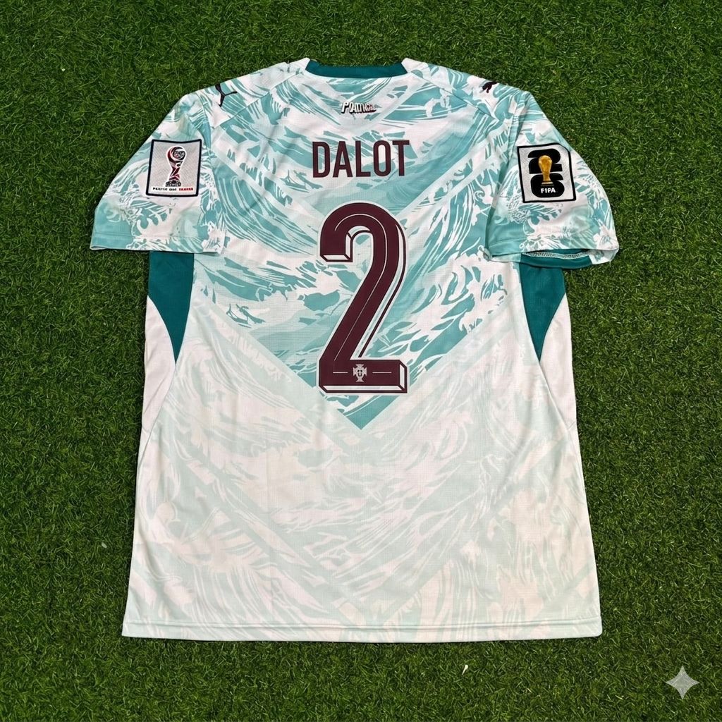 Portugal National Team World Cup 2026 Diego Dalot Away White Football Soccer Kit Jersey