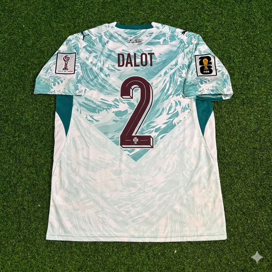 Portugal National Team World Cup 2026 Diego Dalot Away White Football Soccer Kit Jersey