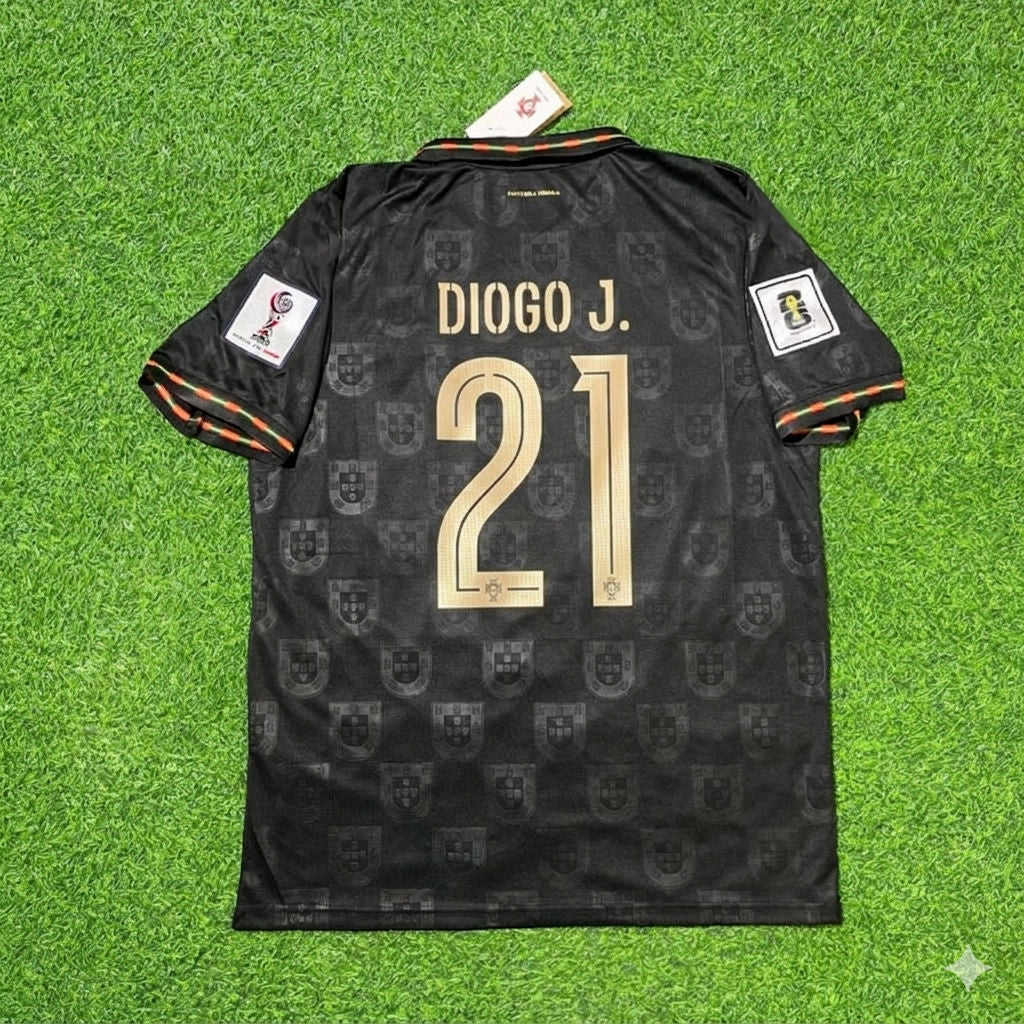 Portugal National Team World Cup 2026 Diogo Jota Black Football Soccer Kit Jersey
