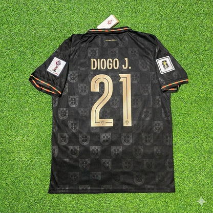 Portugal National Team World Cup 2026 Diogo Jota Black Football Soccer Kit Jersey