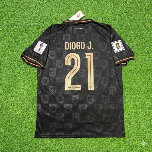 Portugal National Team World Cup 2026 Diogo Jota Black Football Soccer Kit Jersey