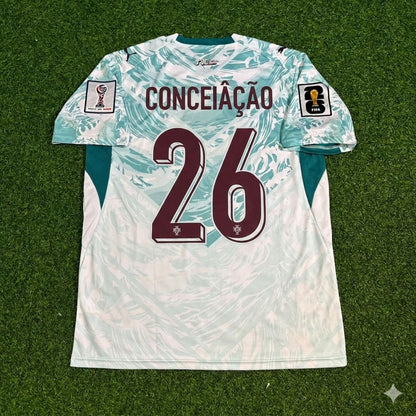 Portugal Nationalmannschaft WM 2026 Francisco Conceição Auswärtstrikot Weiß Fußball Trikot