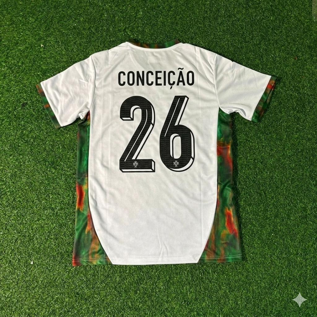 Portugal National Team World Cup 2026 Francisco Conceição White Football Soccer Kit Jersey