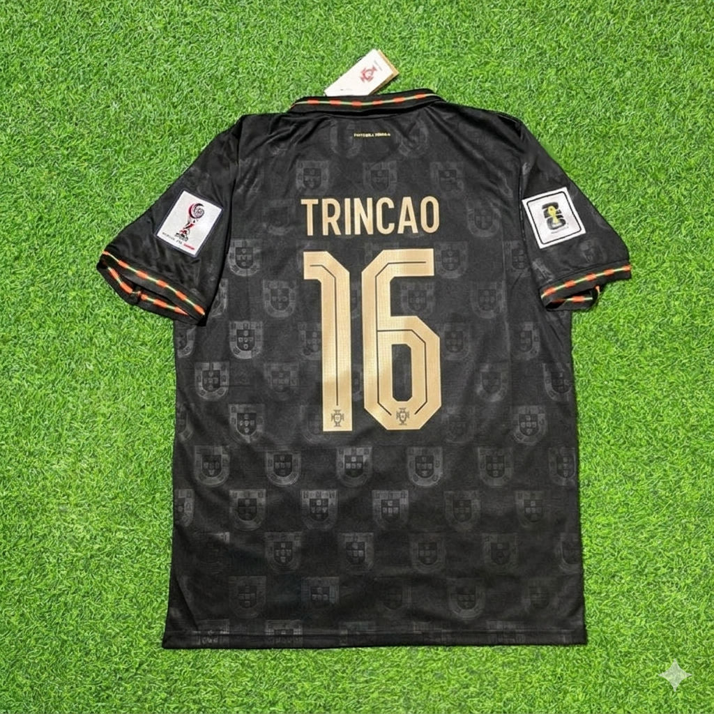 Portugal National Team World Cup 2026 Francisco Trincão Black Football Soccer Kit Jersey