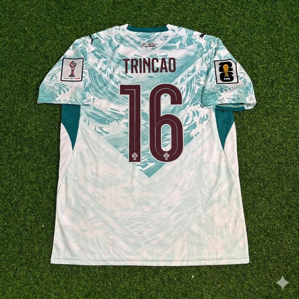 Portugal National Team World Cup 2026 Francisco Trincao Away White Football Soccer Kit Jersey