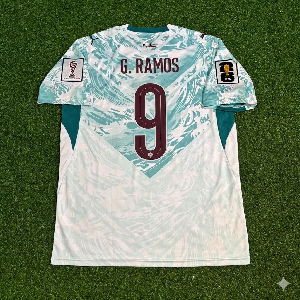 Portugal National Team World Cup 2026 Gonçalo Ramos Away White Football Soccer Kit Jersey