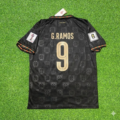 Portugal National Team World Cup 2026 Gonçalo Ramos Black Football Soccer Kit Jersey