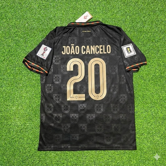 Portugal National Team World Cup 2026 João Cancelo Black Football Soccer Kit Jersey