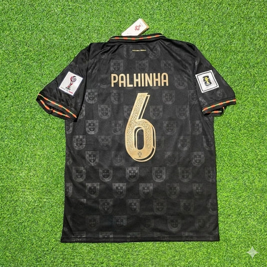 Portugal National Team World Cup 2026 João Palhinha Black Football Soccer Kit Jersey