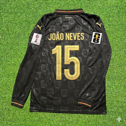 Portugal National Team World Cup 2026 Joao Neves Long Sleeve Home Football Soccer Kit Jersey