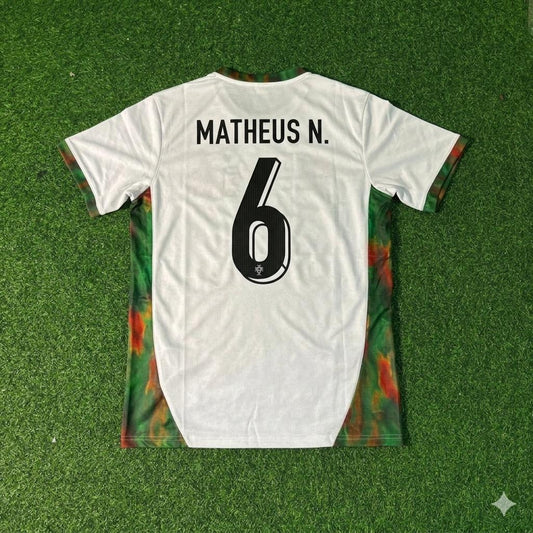 Portugal National Team World Cup 2026 Matheus Nunes White Football Soccer Kit Jersey