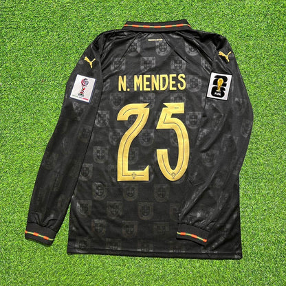 Portugal National Team World Cup 2026 Nuno Mendes Long Sleeve Home Football Soccer Kit Jersey