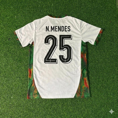 Portugal National Team World Cup 2026 Nuno Mendes White Football Soccer Kit Jersey