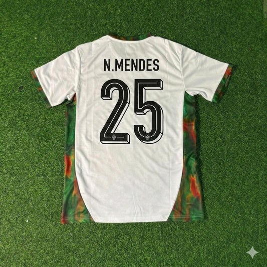 Portugal National Team World Cup 2026 Nuno Mendes White Football Soccer Kit Jersey