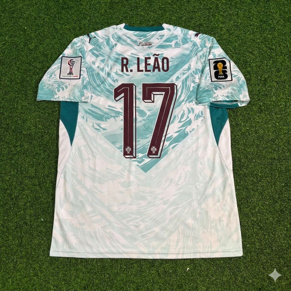 Portugal National Team World Cup 2026 Rafael Leao Away White Football Soccer Kit Jersey