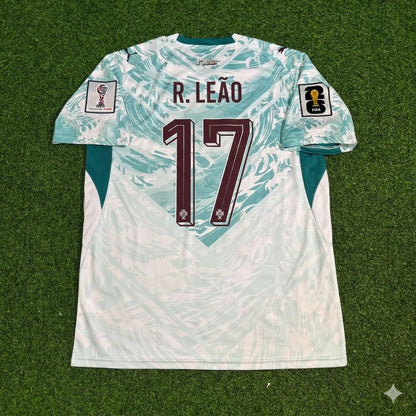 Portugal National Team World Cup 2026 Rafael Leao Away White Football Soccer Kit Jersey