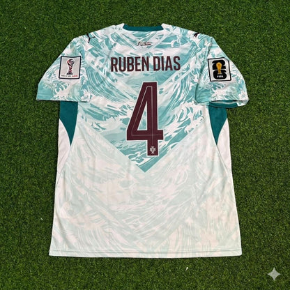 Portugal National Team World Cup 2026 Ruben Dias Away White Football Soccer Kit Jersey