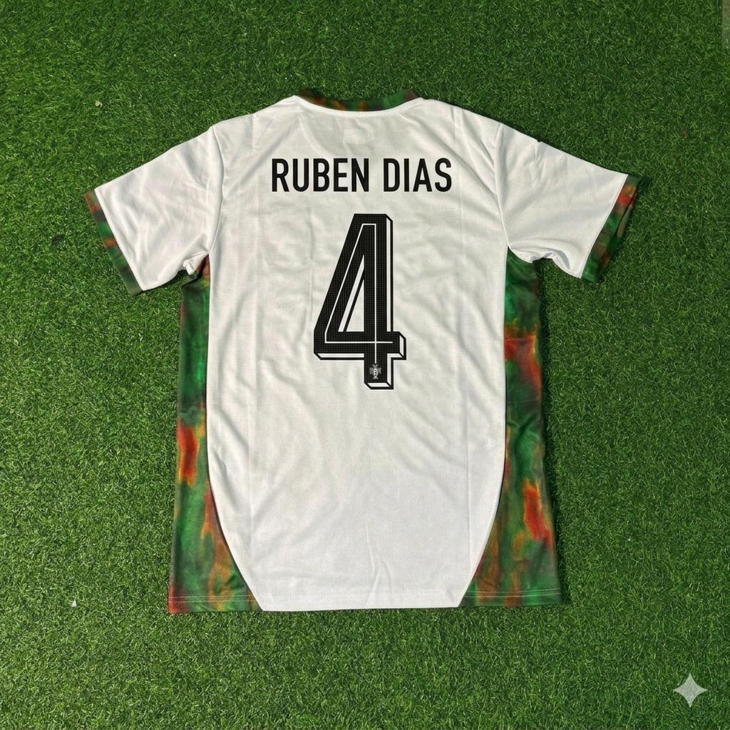 Portugal National Team World Cup 2026 Ruben Dias White Football Soccer Kit Jersey