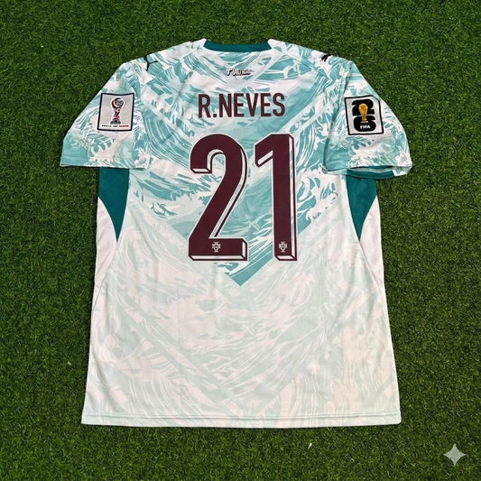 Portugal National Team World Cup 2026 Ruben Neves Away White Football Soccer Kit Jersey