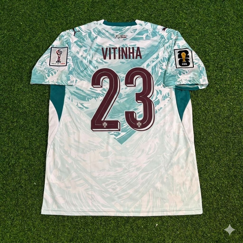 Portugal National Team World Cup 2026 Vitinha Away White Football Soccer Kit Jersey