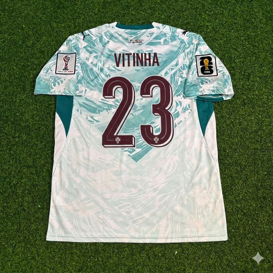 Portugal National Team World Cup 2026 Vitinha Away White Football Soccer Kit Jersey