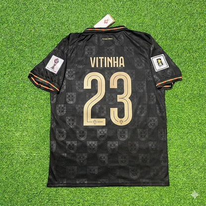 Portugal National Team World Cup 2026 Vitinha Black Football Soccer Kit Jersey