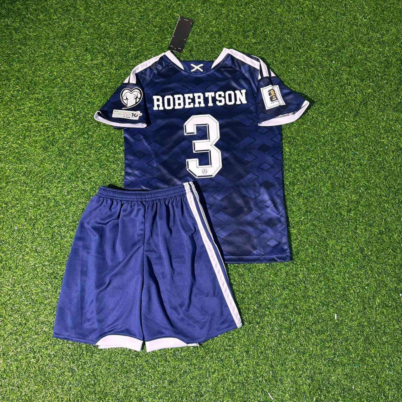 Scotland National Team World Cup 2026 Andrew Robertson Children Football Soccer Kit Jersey