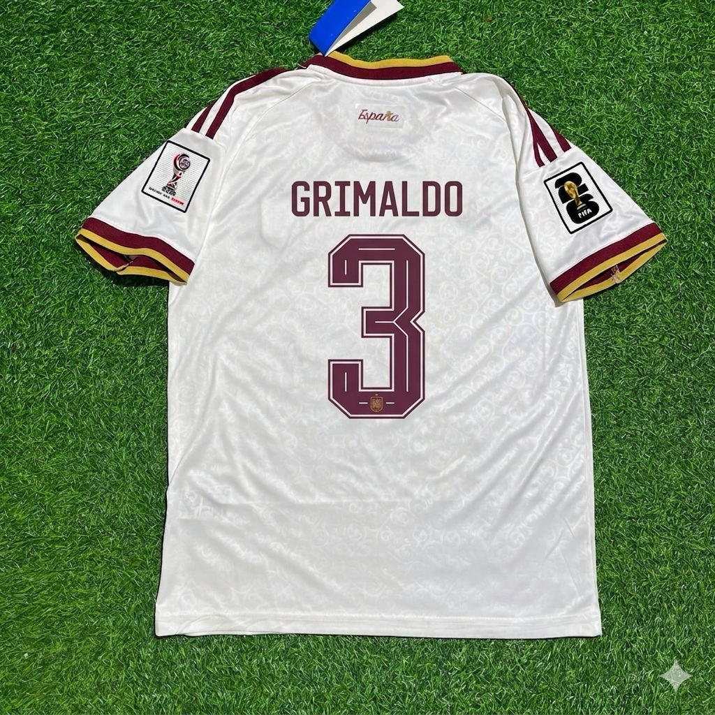 Spain National Team World Cup 2026 Alejandro Grimaldo Away Football Soccer Kit Jersey
