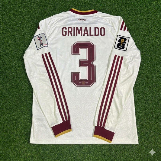 Spain National Team World Cup 2026 Alejandro Grimaldo Long Sleeve Away Football Soccer Kit Jersey