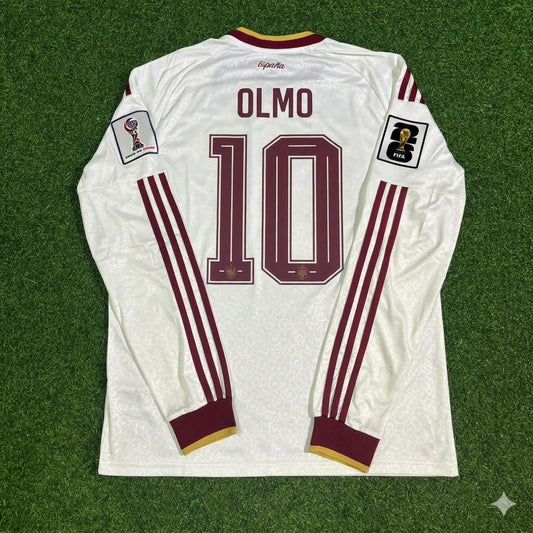 Spain National Team World Cup 2026 Dani Olmo Long Sleeve Away Football Soccer Kit Jersey