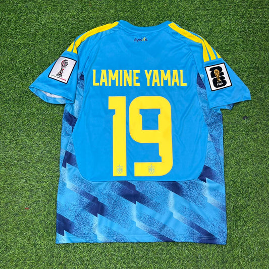 Spain National Team World Cup 2026 Lamine Yamal Blue Football Soccer Kit Jersey
