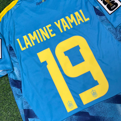 Spain National Team World Cup 2026 Lamine Yamal Blue Football Soccer Kit Jersey