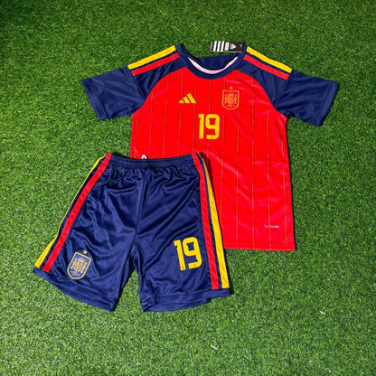 Spain National Team World Cup 2026 Lamine Yamal Children Football Soccer Kit Jersey