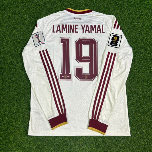 Spain National Team World Cup 2026 Lamine Yamal Long Sleeve Away Football Soccer Kit Jersey