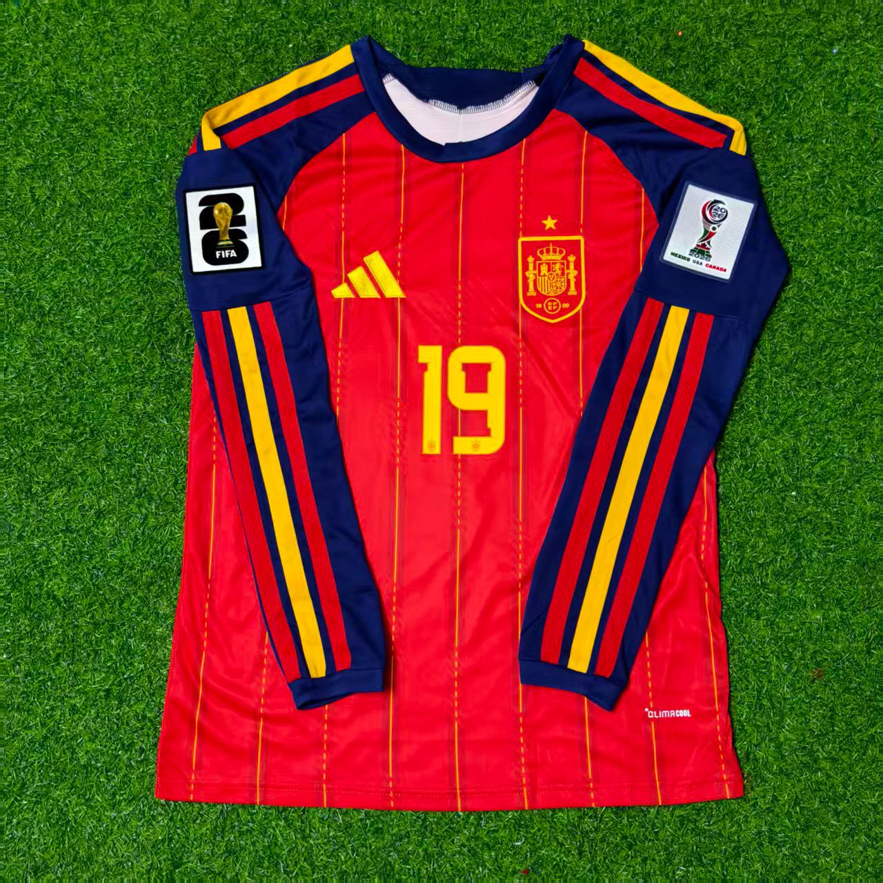Spain National Team World Cup 2026 Lamine Yamal Long Sleeve Home Football Soccer Kit Jersey